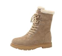 Generisch Bottes de neige d'hiver pour femme avec chaussures décontractées et confortables pour temps froid, kaki, 40 EU