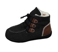 Generisch Bottes de neige d'hiver pour femme avec semelle plate - Bottes courtes chaudes avec cordon de serrage - Bottines tendance pour les jours froids, Noir , 41 EU