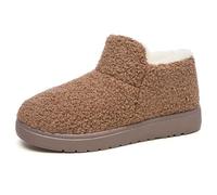 Generisch Bottes de neige d'hiver pour femme - Bottes de neige chaudes avec doublure en polaire - Confortables - Décontractées - Tendance - Raquettes de neige pour temps froid, café, 36 EU