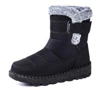 Generisch Bottes de neige d'hiver pour femme - Grandes tailles - Doublées et renforcées - Tige haute - Loisirs - Élégantes et chaudes - Bottes d'hiver pour activités de plein air - Avec semelle