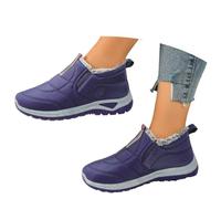 Generisch Bottes de neige d'hiver pour femme, isolantes et confortables, doublées pour les activités de plein air par temps froid, lilas, 37 EU