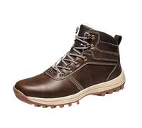 Generisch Bottes de neige d'hiver pour homme avec doublure en peluche épaisse, chaussures de randonnée chaudes pour femme, semelle robuste offrant un maintien sûr par temps froid, marron, 39 EU