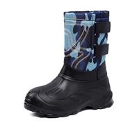 Generisch Bottes de neige d'hiver pour homme - Bottes de randonnée avec traction mi-mollet pour les jours froids - Confortables, bleu, 46 EU
