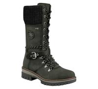 Generisch Bottes de neige doublées pour femme - Bottes d'hiver mi-hautes | Bottines à plateforme avec talon bloc en cuir résistant à l'abrasion Bottes de combat d'hiver chaudes avec lacets