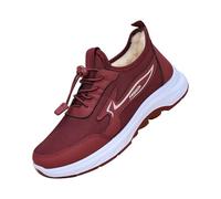 Generisch Bottes de neige pour femme - Courtes - Doublées - Chaussures d'hiver sportives antidérapantes - Bottes d'hiver confortables et chaudes - Pour l'automne et l'hiver, rouge, 40 EU