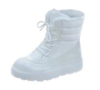 Generisch Bottes de neige pour femme imperméables et doublées, chaussures d'extérieur en coton pour femme, doublure en polaire, antidérapante, fermeture éclair à l'avant avec tige, bottes en coton