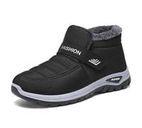 Generisch Bottes de neige pour homme en fourrure synthétique avec doublure chaude - Chaussures de loisirs - Bottes d'hiver - Bottes courtes - Imperméables - Antidérapantes - Pour homme, Noir , 40.5 EU