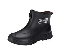 Generisch Bottes de pluie classiques et durables avec tige haute en caoutchouc - Convient pour un usage quotidien lorsqu'il est mouillé, Noir , 43 EU