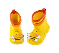 Generisch Bottes de pluie en caoutchouc imperméables pour filles et garçons, bottes crocodiles, boucle réfléchissante, semelle antidérapante, pour jardin, boue, temps pluvieux, Jaune., 31.5 EU