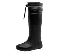 Generisch Bottes de pluie extra hautes en caoutchouc PVC pour homme et femme - Imperméables - Résistantes à l'abrasion - Doublure en néoprène - Semelle intérieure rembourrée et résistante, Noir , 41