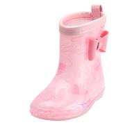 Generisch Bottes de pluie pour enfants et filles - Rayures colorées - Imprimé floral - Antidérapantes et légères - Semelle souple et légère - Chaussures d'hiver, Rose, 25 EU