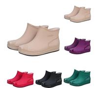 Generisch Bottes de pluie pour femme en caoutchouc, légères et antidérapantes, bottes de jardin, bottes d'hiver chaudes, bottes de travail imperméables, pour les invités, le bateau, le camping, la