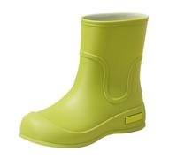 Generisch Bottes de pluie pour femme, mi-mollet, bottes de pluie imperméables pour femme, couleur unie, plateforme antidérapante, chaussures aquatiques, chaussures en caoutchouc, surchaussures