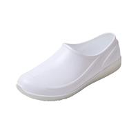 Generisch Bottes de pluie tendance pour homme - Chaussures imperméables - Bottes de travail classiques - Bottes de pluie au-dessus du pied, Blanc., 45 EU