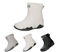 Generisch Bottes de pluie unisexes pour homme et femme, bottes en caoutchouc antidérapantes, imperméables à enfiler, bottes de loisirs tendance, bottes de trekking, chaussures de jardin courtes, en