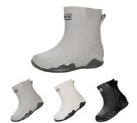 Generisch Bottes de pluie unisexes pour homme et femme, bottes en caoutchouc antidérapantes, imperméables à enfiler, bottes de loisirs tendance, bottes de trekking, chaussures de jardin courtes, en