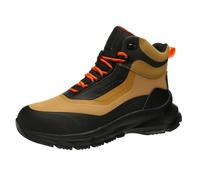 Generisch Bottes de travail pour homme avec coque en acier, bottes de randonnée pour homme, bottes de moto, bottes de sécurité, chaussures de chasse, bottes d'intervention décontractées, jaune, 46 EU