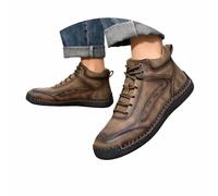Generisch Bottes décontractées pour homme avec détails faits à la main pour plus de confort, chaussures d'extérieur robustes en grandes tailles, polyvalentes avec un jean ou un pantalon en tissu, kaki