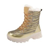 Generisch Bottes d'hiver 2026 avec doublure isolante, sèche au chaud, semelle épaisse, idéales pour les femmes, avec une traction confortable et un design résistant., or, 42 EU