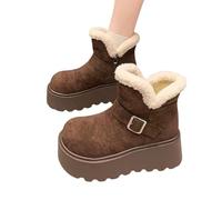 Generisch Bottes d'hiver à plateforme pour femme avec doublure chaude, semelle extérieure confortable, idéales par temps glacial, conditions hivernales, comme chaussures tendance pour la saison froide