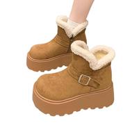 Generisch Bottes d'hiver à plateforme pour femme avec doublure chaude, semelle extérieure confortable, idéales par temps glacial, conditions hivernales, comme chaussures tendance pour la saison froide