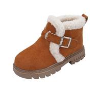 Generisch Bottes d'hiver avec fermeture éclair latérale aux couleurs vives, jolies bottines pour chaussures d'extérieur robustes avec semelle antidérapante