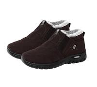 Generisch Bottes d'hiver chaudes pour femme - Doublées - Pointure 36-43 EU - Pieds larges - Confortables - Imperméables - Pour l'extérieur - Bottes de neige - Chaussures pieds nus, marron, 40 EU