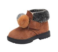 Generisch Bottes d'hiver d'automne pour fille avec semelle profilée robuste, fermeture éclair latérale pour un maintien optimal et une chaleur agréable pendant la saison froide, marron, 30 EU