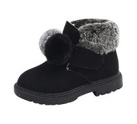 Generisch Bottes d'hiver d'automne pour fille avec semelle profilée robuste, fermeture éclair latérale pour un maintien optimal et une chaleur agréable pendant la saison froide, Noir , 30 EU