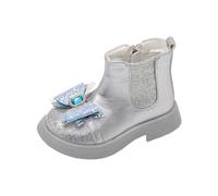 Generisch Bottes d'hiver de qualité supérieure pour fille avec doublure intérieure douillette - Décoration élégante pour les jours froids, argenté, 28 EU