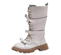 Generisch Bottes d'hiver de qualité supérieure pour fille avec doublure intérieure respirante, semelle extérieure robuste pour un confort optimal par temps froid, Blanc., 35.5 EU