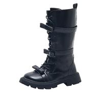 Generisch Bottes d'hiver de qualité supérieure pour fille avec doublure intérieure respirante, semelle extérieure robuste pour un confort optimal par temps froid, Noir , 33 EU