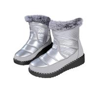 Generisch Bottes d'hiver doublées pour femme - Bottes de neige imperméables - Bottes d'hiver - Preuve du froid - Peluche - Bottes de neige - Grandes tailles - Mi-mollet - Bottes de combat pour femme