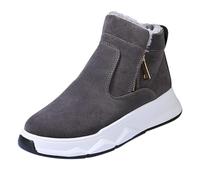 Generisch Bottes d'hiver doublées pour homme - Bottes de neige antidérapantes - Semelle épaisse - Chaussures pieds nus - Bottes à enfiler - Bottes chaudes pour l'hiver - Bottes de randonnée avec