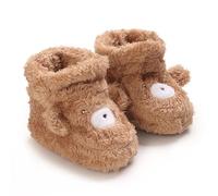 Generisch Bottes d'hiver douces et chaudes pour bébé - Premières semelles confortables en forme d'animal - Pour garçons et filles - Pour l'intérieur et l'extérieur, marron, 20 EU