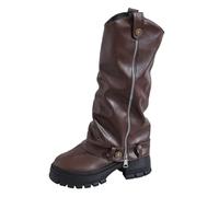 Generisch Bottes d'hiver élégantes pour femme avec talon bloc | Avec talon bloc avec ajustement confortable et semelle robuste pour un voyage élégant