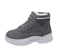 Generisch Bottes d'hiver longues pour femme avec doublure en polaire douillette, semelle profilée robuste pour un confort ultime par temps froid, gris, 39 EU