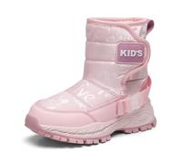 Generisch Bottes d'hiver modernes pour fille avec semelle antidérapante et doublure chaude pour les jours froids, Rose, 33 EU