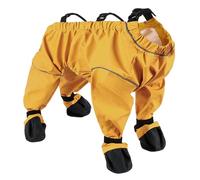 Generisch Bottes d'hiver pour chien - Imperméables - Résistantes à la neige - Avec bretelles - Pantalon d'extérieur réglable - Manches anti-taches - Protection antidérapante - Jaune - Taille M