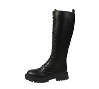 Generisch Bottes d'hiver pour femme avec mollet moyen au design intemporel, fermeture éclair latérale pour un enfilage facile, pointe ronde confortable, talon bloc stable, Noir , 39 EU