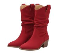 Generisch Bottes d'hiver pour femme avec talon bloc pour tous les jours | Avec talon bloc avec ajustement confortable et semelle robuste pour un style vintage au quotidien