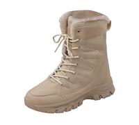 Generisch Bottes d'hiver pour femme - Bottes d'hiver isolées et doublées - À enfiler - Pour l'extérieur - Par temps froid - Thermiques - Confortables - Semelle de traction, marron, 41 EU