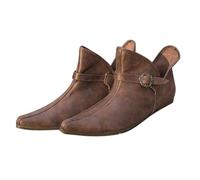 Generisch Bottes d'hiver pour femme - Doublées et imperméables - Couleur unie - Talon bloc antidérapant - Boucle de ceinture - Bottes courtes - Grandes tailles - Bottes d'hiver pour femme, marron, 48