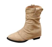 Generisch Bottes d'hiver pour femme - Doublées - Imperméables - Antidérapantes - Avec talon bloc - Chaudes - Bottes d'hiver rétro - Bottes de neige - Bottes d'hiver - Bottes d'hiver - Bottes moyennes