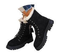 Generisch Bottes d'hiver pour femme - Doublées - Imperméables - Confortables - Courtes - Bottes d'hiver chaudes - Bottes de neige - Bottes de neige, Noir , 40.5 EU