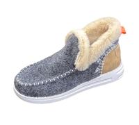 Generisch Bottes d'hiver pour femme - Élégantes - Doublées - Fermeture éclair latérale - Bottes de neige - Imperméables - Confortables - Pour les loisirs, gris, 37 EU