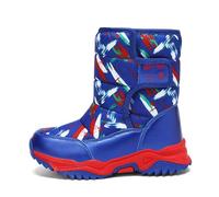 Generisch Bottes d'hiver pour garçon - Bottes tendance avec semelles épaisses - Bottes d'hiver chaudes en velours, bleu, 36 EU