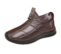 Generisch Bottes d'hiver pour homme - Bottes de neige - Chaudes et antidérapantes - Doublées - Antidérapantes - Chaussures de trekking - Bottes de randonnée, café, 41 EU