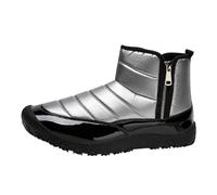 Generisch Bottes d'hiver pour homme - Tissu en duvet résistant aux éclaboussures - Double fermeture éclair - En coton épais - Chaudes - Pour l'extérieur