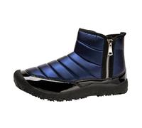 Generisch Bottes d'hiver pour homme - Tissu en duvet résistant aux éclaboussures - Double fermeture éclair - En coton épais - Chaudes - Pour l'extérieur